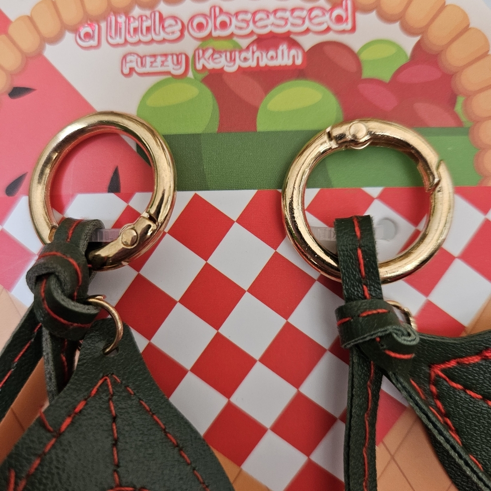 Cherry Soft & Fury Bag Charms (2 Included) About  4.5" Long - Picture 4 of 4